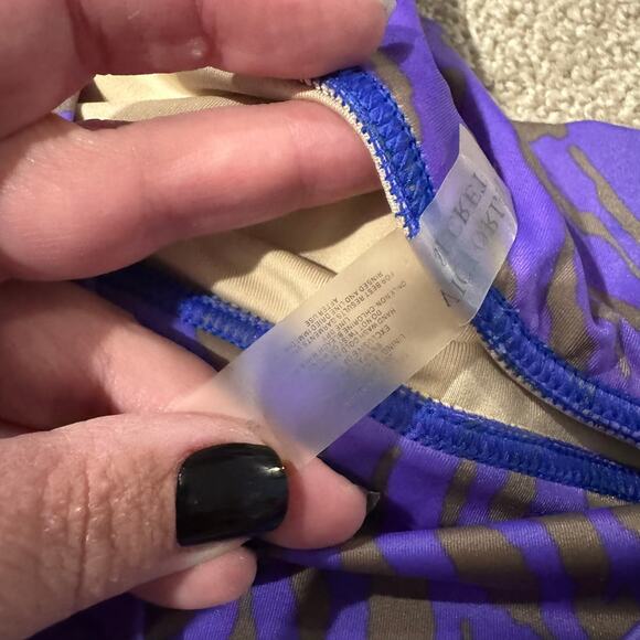 Victoria's Secret Animal Print Bikini Swim Bottoms Women's Size Medium Purple - Picture 5 of 8